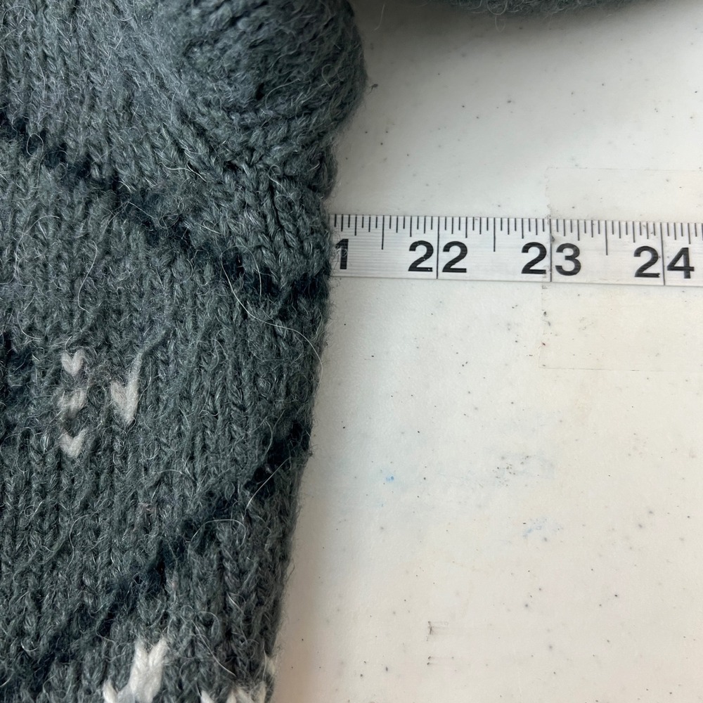 Columbia Womens XL Gray Wool Alpaca Blend Diamond Knit Button Cardigan AL2008 - Picture 5 of 7